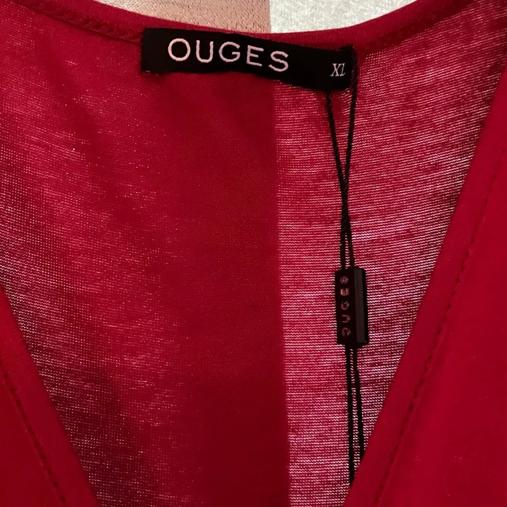 Chic Burgundy Short Sleeve Maxi Dress XL - Picture 2 of 11